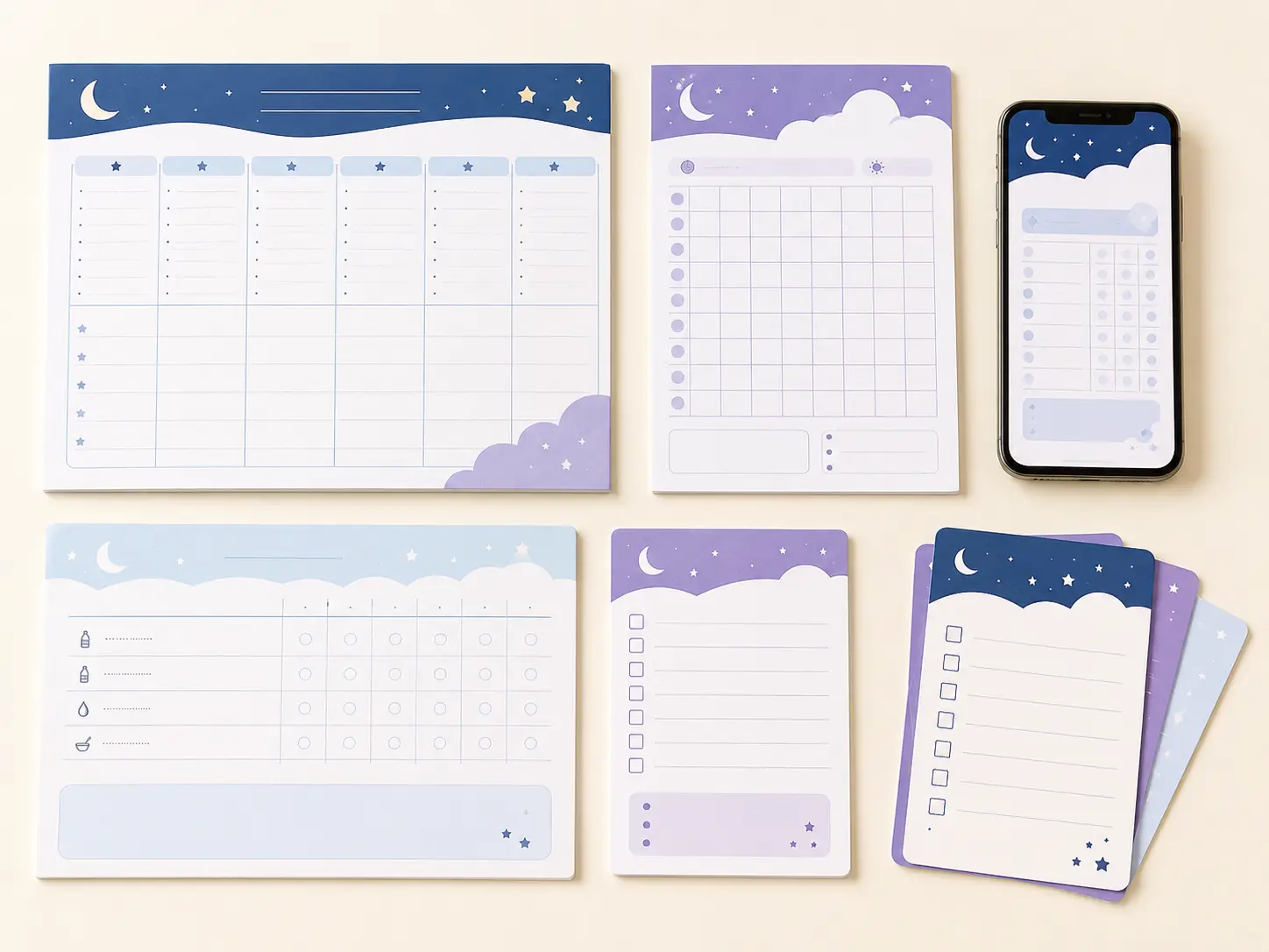Planner, checklists e materiais extras do Rotina Boa Noite